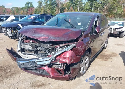 2019 Honda Odyssey Ex-L из США, поврежденный, VIN 5FNRL6H78KB009259